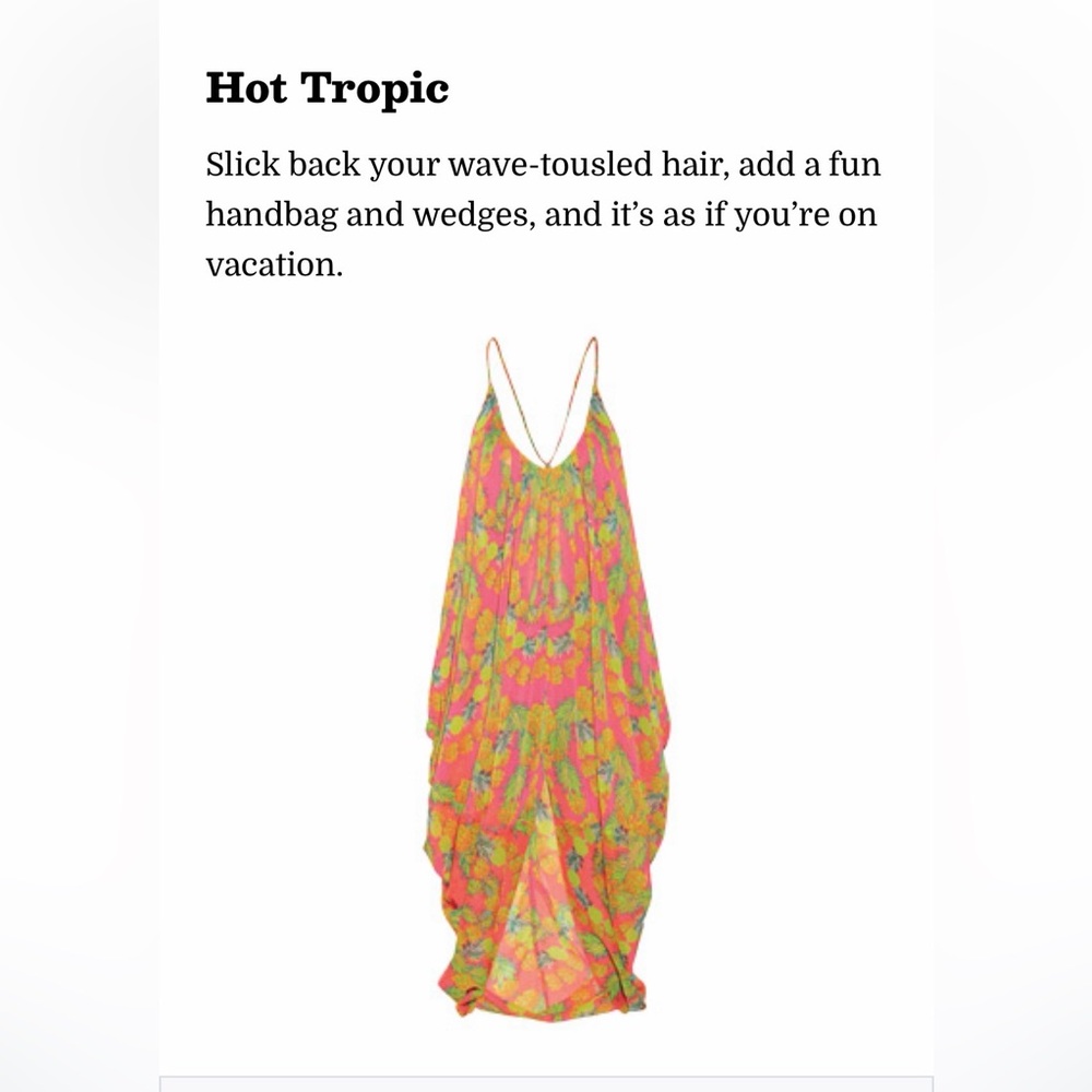 Mara Hoffman Swim Beach Resort Kaftan Cover Up Tropical vibrant Print ONE SIZE